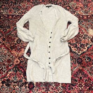 Women's Gray Cardigan Sweater